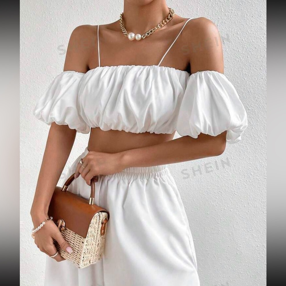 SHEIN bubble top